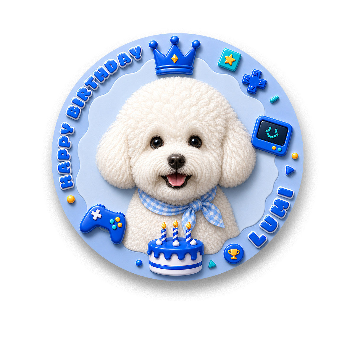 The Painted Relief – Custom Hand-Painted 3D Pet Fridge Magnet.