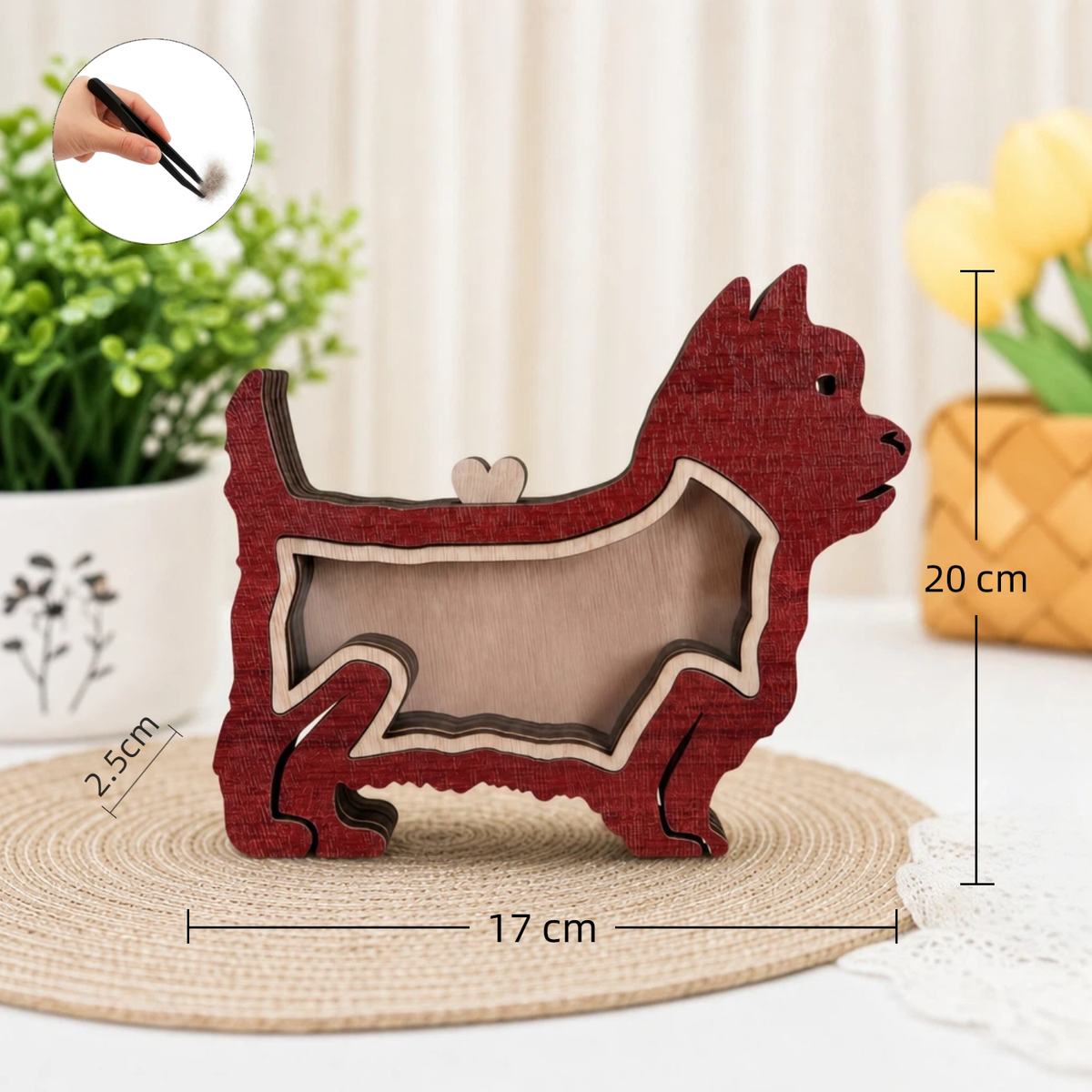 The Wooden Pet Hair Keepsake Box-Personalized Dog & Cat Fur Memory Box