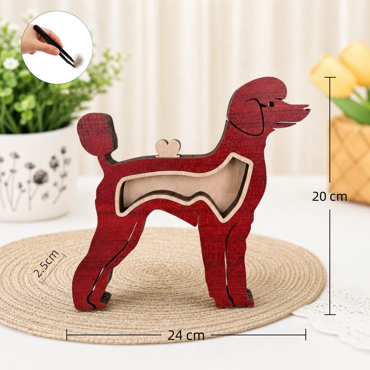 The Wooden Pet Hair Keepsake Box-Personalized Dog & Cat Fur Memory Box