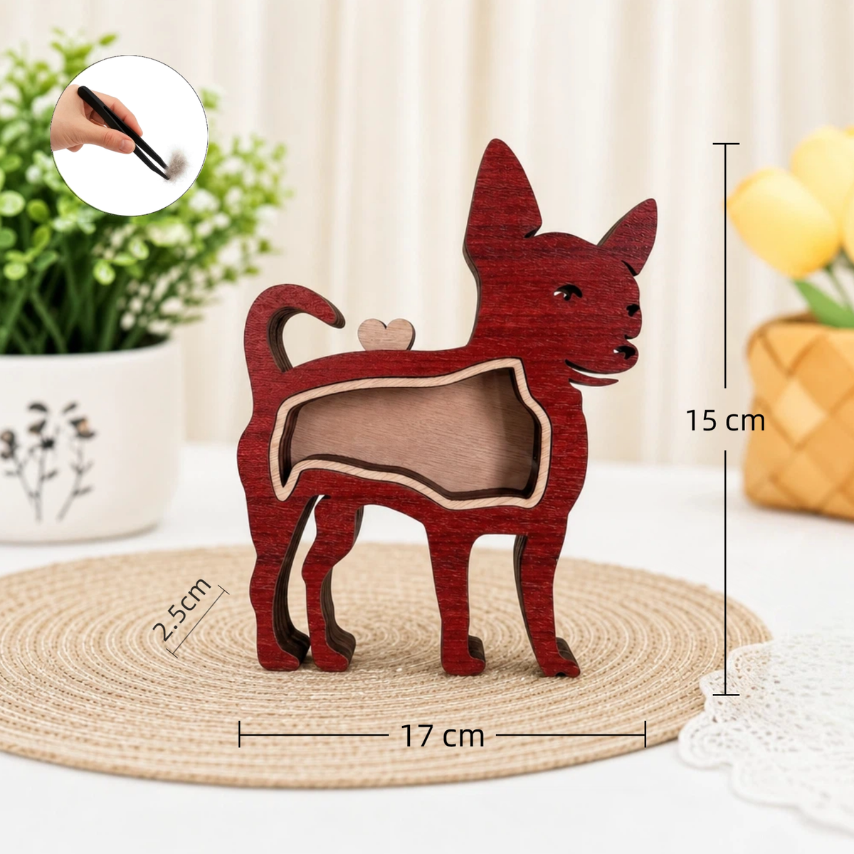 The Wooden Pet Hair Keepsake Box-Personalized Dog & Cat Fur Memory Box