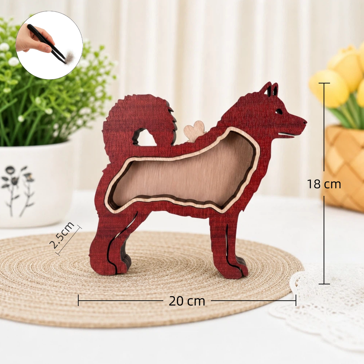The Wooden Pet Hair Keepsake Box-Personalized Dog & Cat Fur Memory Box