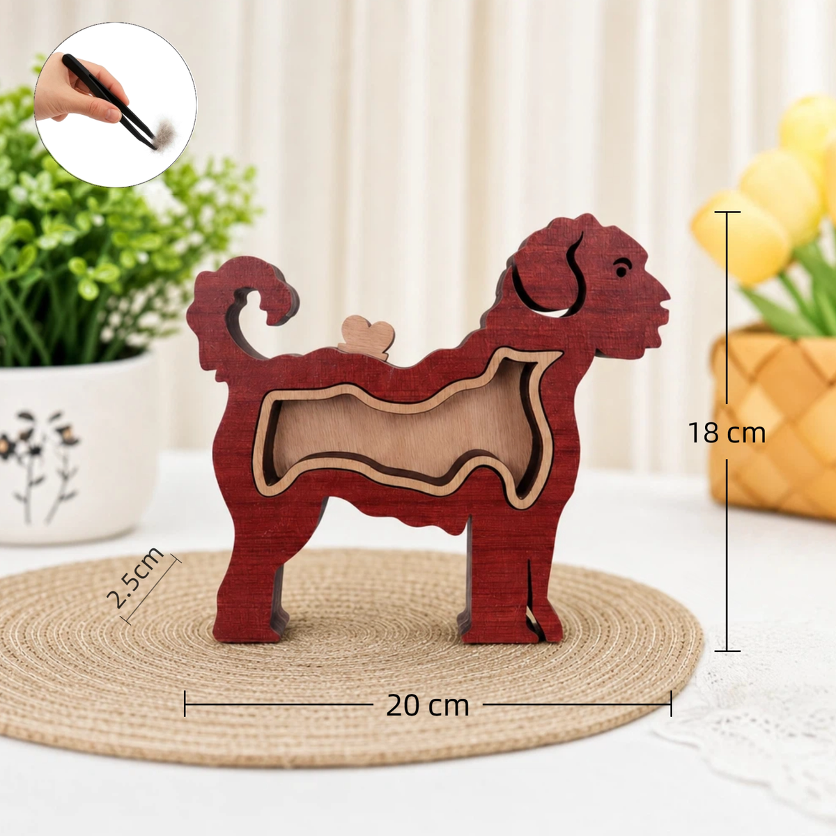 The Wooden Pet Hair Keepsake Box-Personalized Dog & Cat Fur Memory Box