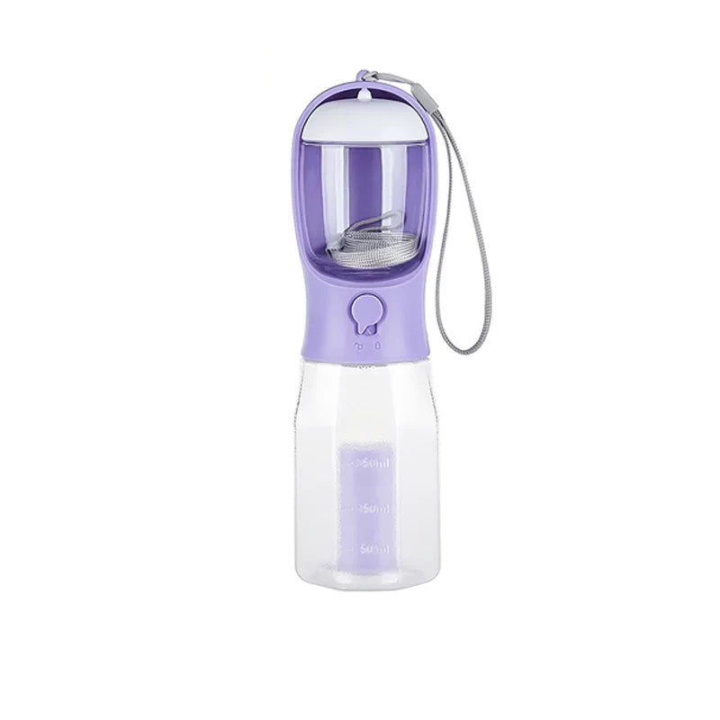 The Trail Flask – Portable 2-In-1 Pet Water & Food Bottle.